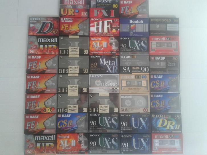 38 X NIEUW Maxell ,Tdk & Sony "Cassettebandjes"in verpakking, Cd's en Dvd's, Cassettebandjes, Ophalen of Verzenden