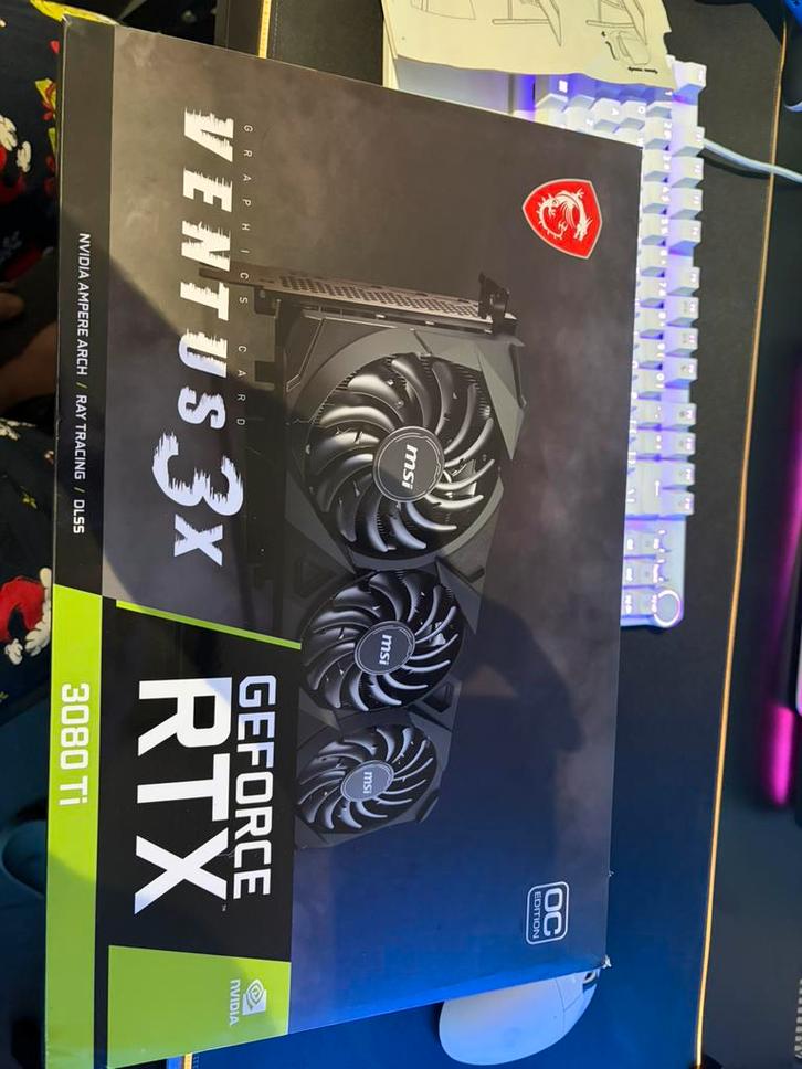 Msi ventus rtx 3080ti te koop met doos, Informatique & Logiciels, Cartes vidéo, Comme neuf, Enlèvement