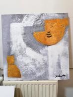 Canvas schilderij abstract goudgrijs schilderij, Antiek en Kunst, Kunst | Schilderijen | Abstract, Ophalen of Verzenden