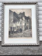 Gravure impasse a chatre signe olivier duchateau, Antiquités & Art, Enlèvement ou Envoi