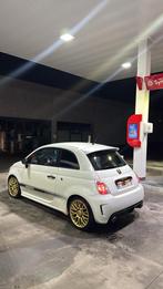 Fiat 500 abarth, propere staat!, Auto's, Fiat, 4 cilinders, Wit, Leder, 1400 cc