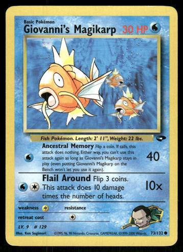 Giovanni's Magikarp 73/132 - Gym Challenge (EX) beschikbaar voor biedingen
