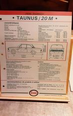 Ford taunus 20 m technische fiche, Livres, Autos | Brochures & Magazines, Enlèvement ou Envoi, Ford