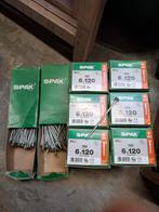 Spax Schroeven 6 x 120 mm (+-800 stuks), Ophalen, Zo goed als nieuw, 100 tot 250 mm, Schroeven