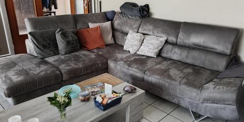 Hoeksalon met poef, Huis en Inrichting, Zetels | Zetels, Gebruikt, Hoekbank, Vierpersoons of meer, 250 tot 300 cm, 75 tot 100 cm