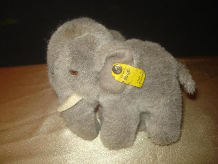 STEIFF Ancien Elephant 13 cm Années 1960-70 Très Bon Etat, Verzamelen, Beren en Cherished Teddies, Zo goed als nieuw, Overige typen