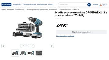 NIEUW MAKITA Klopboormachine 18V + 70 accessoires + Koffer, Doe-het-zelf en Bouw, Gereedschap | Boormachines, Ophalen of Verzenden