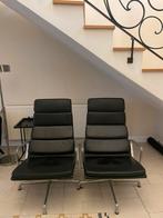 Chaise Vitra Eames Soft Pad EA 219 - cuir noir - originale, Huis en Inrichting, Stoelen, Ophalen, Gebruikt, Twee, Zwart