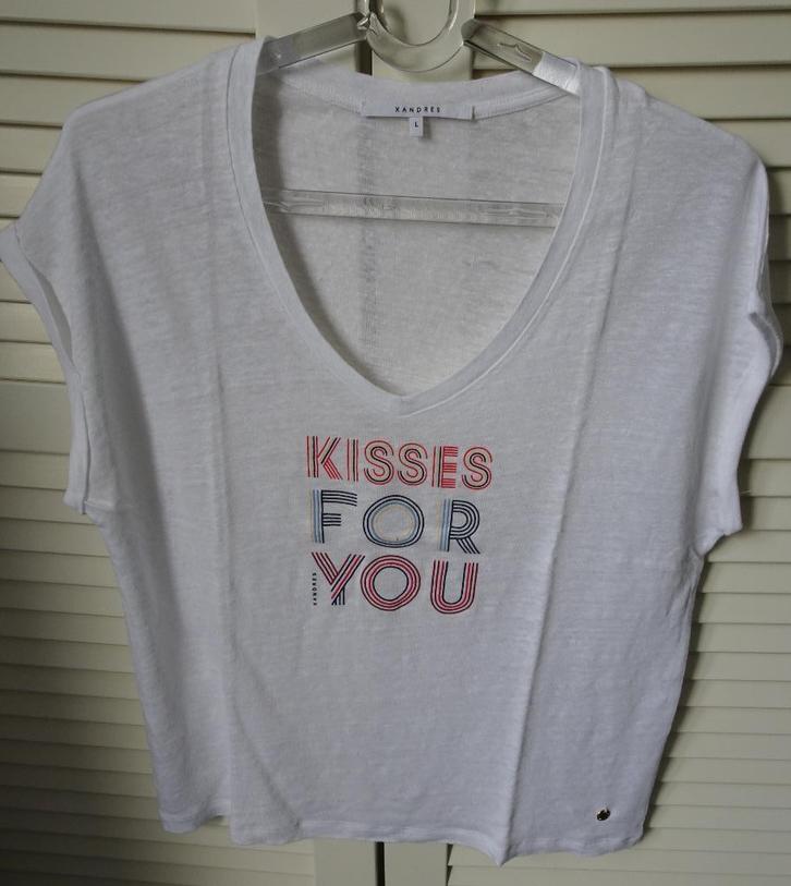 Xandres wit t-shirt, Kleding | Dames, T-shirts, Gedragen, Maat 42/44 (L), Wit, Korte mouw, Ophalen of Verzenden