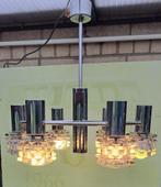 Kroonluchter in Space Age jaren 70-stijl, Ophalen, Zo goed als nieuw, Glas