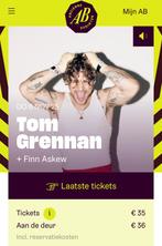 2x tickets Tom Grennan AB Brussel 6/11/25, Twee personen