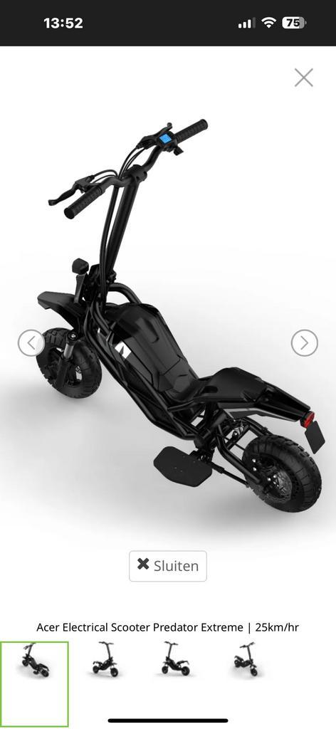 Elektrische e-step Acer Predator Extreme 48v/350w, Fietsen en Brommers, Steps, Nieuw, Elektrische step (E-scooter), Ophalen