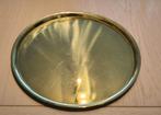 Metalen dienblad, rond, goudkleurig, Huis en Inrichting, Woonaccessoires | Dienbladen, Ophalen of Verzenden, Zo goed als nieuw