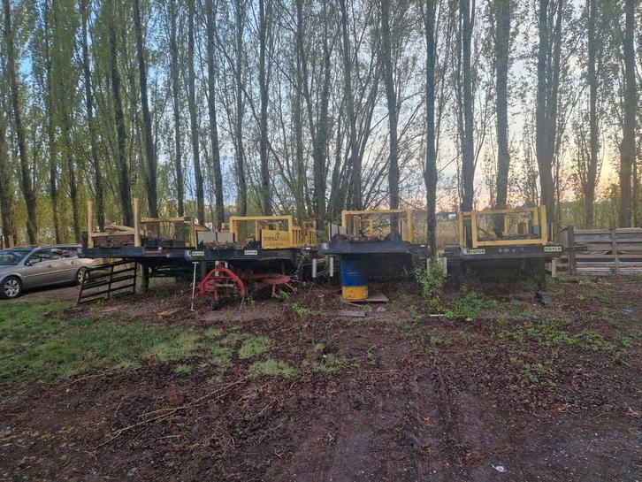 4x Containerchassis coil trailer CUYLE, Auto's, Vrachtwagens, Particulier, Ophalen