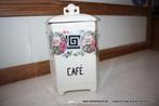 Retro vintage oude antieke voorraadpot artdeco café, Enlèvement ou Envoi