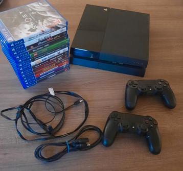 Playstation 4 met 2 controllers en 11 games beschikbaar voor biedingen