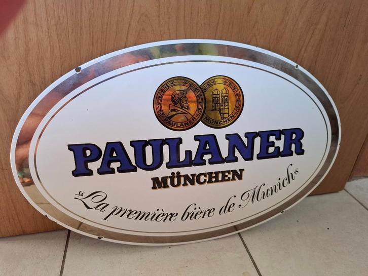 emaillebord Paulaner, Verzamelen, Biermerken, Nieuw, Reclamebord, Plaat of Schild, Overige merken, Ophalen of Verzenden