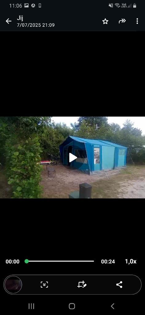 Vouwwagen, Caravans en Kamperen, Vouwwagens, tot en met 4, Blauw, Aanwezig, Ophalen