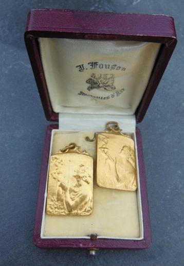 Médaille bronze Art Nouveau par FONSON (Cross 1950 - 1952)