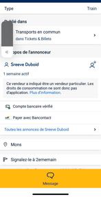 Fraude, Tickets & Billets, Transports en commun, Train, Billet normal