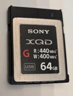 XQD geheugenkaart + Sony kaartlezer, TV, Hi-fi & Vidéo, Photo | Cartes mémoire, Enlèvement ou Envoi, XQD, 64 GB