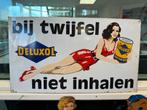 DELUXOL oud reclamebord, Verzamelen, Ophalen of Verzenden, Gebruikt, Reclamebord