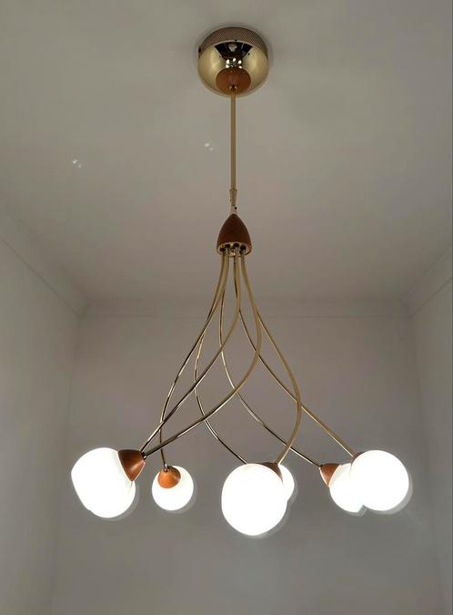 Prachtige goudkleurige lamp, Huis en Inrichting, Lampen | Hanglampen, Zo goed als nieuw, Ophalen