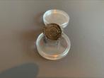 Zilvere ring met munt, Antiek en Kunst, Ophalen of Verzenden, Zilver