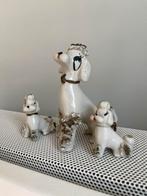 Retro set beeldjes hondjes poedels, Ophalen of Verzenden, Gebruikt, Dier