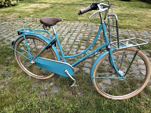 Blauwe Cortina damesfiets, Fietsen en Brommers, Fietsen | Dames | Omafietsen, Gebruikt, 53 tot 56 cm, Handrem, Versnellingen, Ophalen