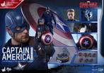 Hot Toys Captain America MMS360 - battling versie + extra HS, Verzenden, Gebruikt, Film, Actiefiguur of Pop