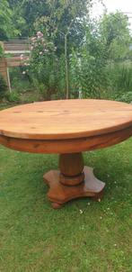 Massief  houten ronde tafel, Huis en Inrichting, Tafels | Eettafels, Ophalen, Gebruikt