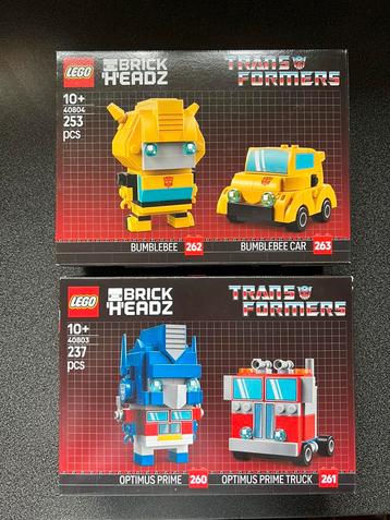Lego Brick Headz Transformers Bumblebee Optimus Prime, Enlèvement ou Envoi, Comme neuf, Lego