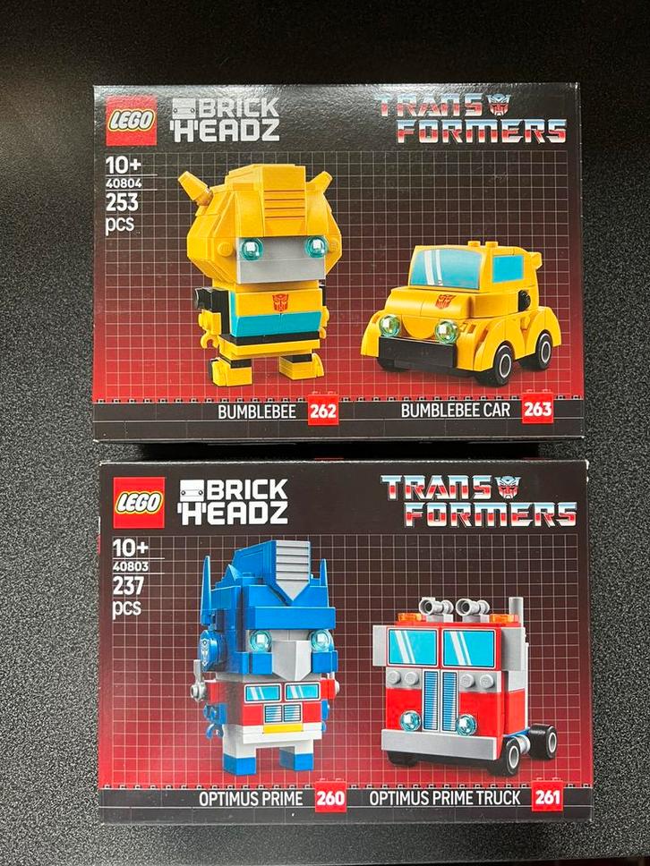 Lego brick headz Transformers Bumblebee optimus prime, Kinderen en Baby's, Speelgoed | Duplo en Lego, Zo goed als nieuw, Lego