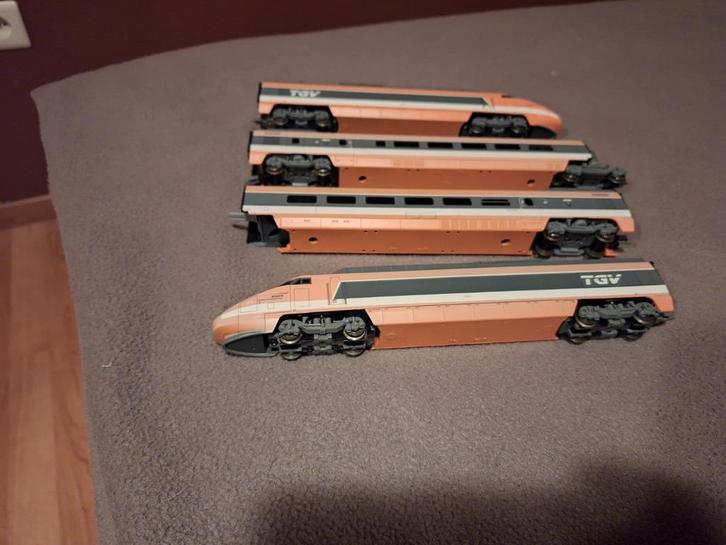 Vintage Lima TGV Treinset - H0 Spoor - SNCF Oranje, Hobby en Vrije tijd, Modeltreinen | H0, Gebruikt, Treinset, Lima, Ophalen of Verzenden
