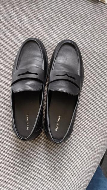 Te koop: Pier One UNISEX - Mocassins - black - size 44 beschikbaar voor biedingen
