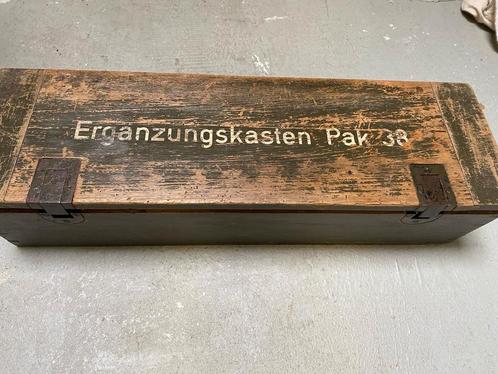 Coffret Boite en bois allemand WW2 Erganzungskasten Pak 38, Collections, Objets militaires | Seconde Guerre mondiale, Armée de terre
