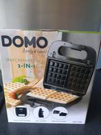 Nieuw nog in doos: Domo croque monsieur en wafelijzer in 1, Nieuw, Uitneembare platen, Ophalen