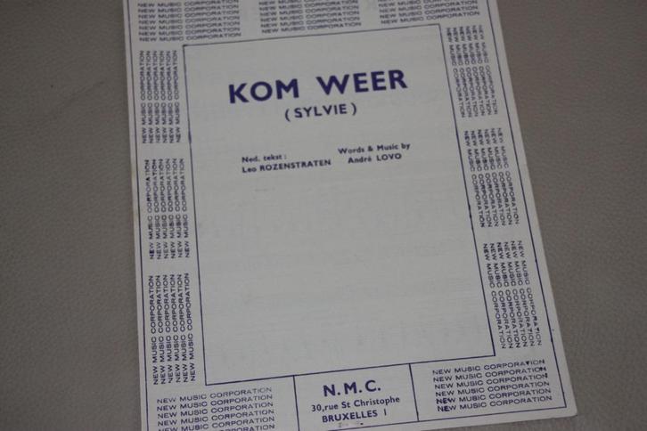 Kom weer (Sylvie) 1967 + Sugar candy - Eve Boswell 1957, Muziek en Instrumenten, Overige Muziek en Instrumenten, Gebruikt, Ophalen of Verzenden