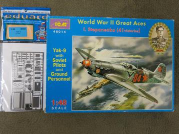 1/48 Yak-9 + pilots/ground crew (ICM) + photo-etch (Eduard) beschikbaar voor biedingen