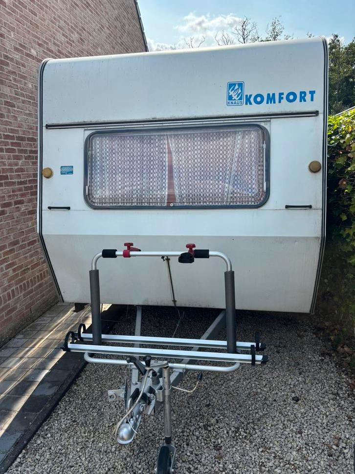 Retro caravan in perfecte staat -750 kg, Caravans en Kamperen, Caravans, Particulier, Fietsenrek, Ophalen
