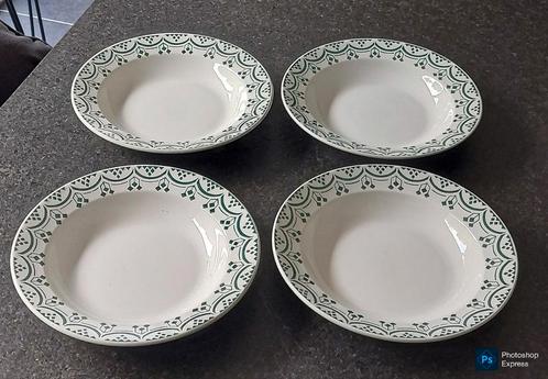 4 diepe borden Nimy, Antiek en Kunst, Antiek | Servies los, Ophalen of Verzenden