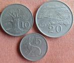3 X Zimbabwe : 5 CENTS 1982 + 10 CENTS 1980 + 20 CENTS 1983, Timbres & Monnaies, Monnaies | Afrique, Série, Zimbabwe, Enlèvement ou Envoi