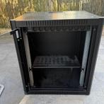 Logon 19" 12U datarack - zwart, Computers en Software, Serverkasten, Ophalen, Zo goed als nieuw, Glas, Plaatstaal
