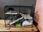 Hamsterkooi voor (dwerg)hamster met toebehoren, Dieren en Toebehoren, Knaagdieren en Konijnen | Hokken en Kooien, Kooi, Minder dan 75 cm