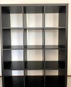12 vaks Kallax kasten wit en zwart-bruin, Huis en Inrichting, Kasten | Boekenkasten, Ophalen, Zo goed als nieuw