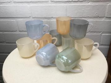 Tasses à café en arcopal pastel vintage/rétro, Enlèvement ou Envoi