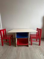 KidKraft Kinder Tafel + 2 Stoelen | 4 Opbergbakken, Kinderen en Baby's, Ophalen, Zo goed als nieuw, Stoel(en)