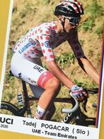 Wielerkaart 2020 tour de france tadej pogacar, Verzenden, Zo goed als nieuw