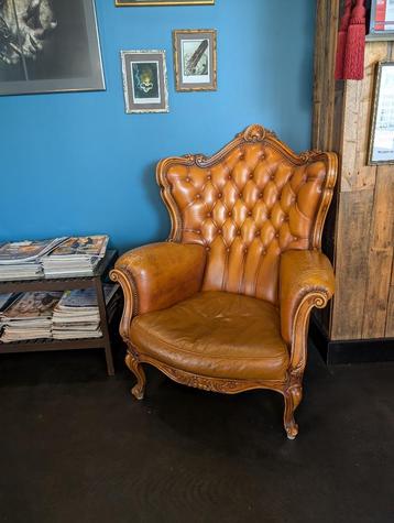 Cognac Chesterfield/Barok Zetels  beschikbaar voor biedingen